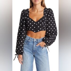 NEW TopShop Polka Dot Corset Top